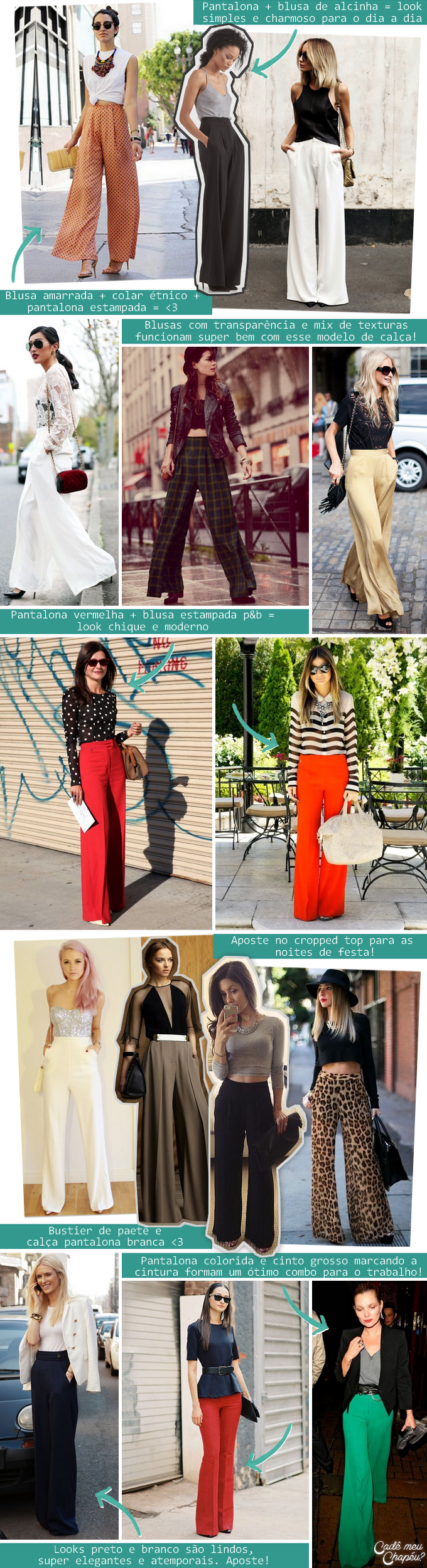 Pantalona | Flare Pants | Trousers | Palazzo Pants | https://cademeuchapeu.com