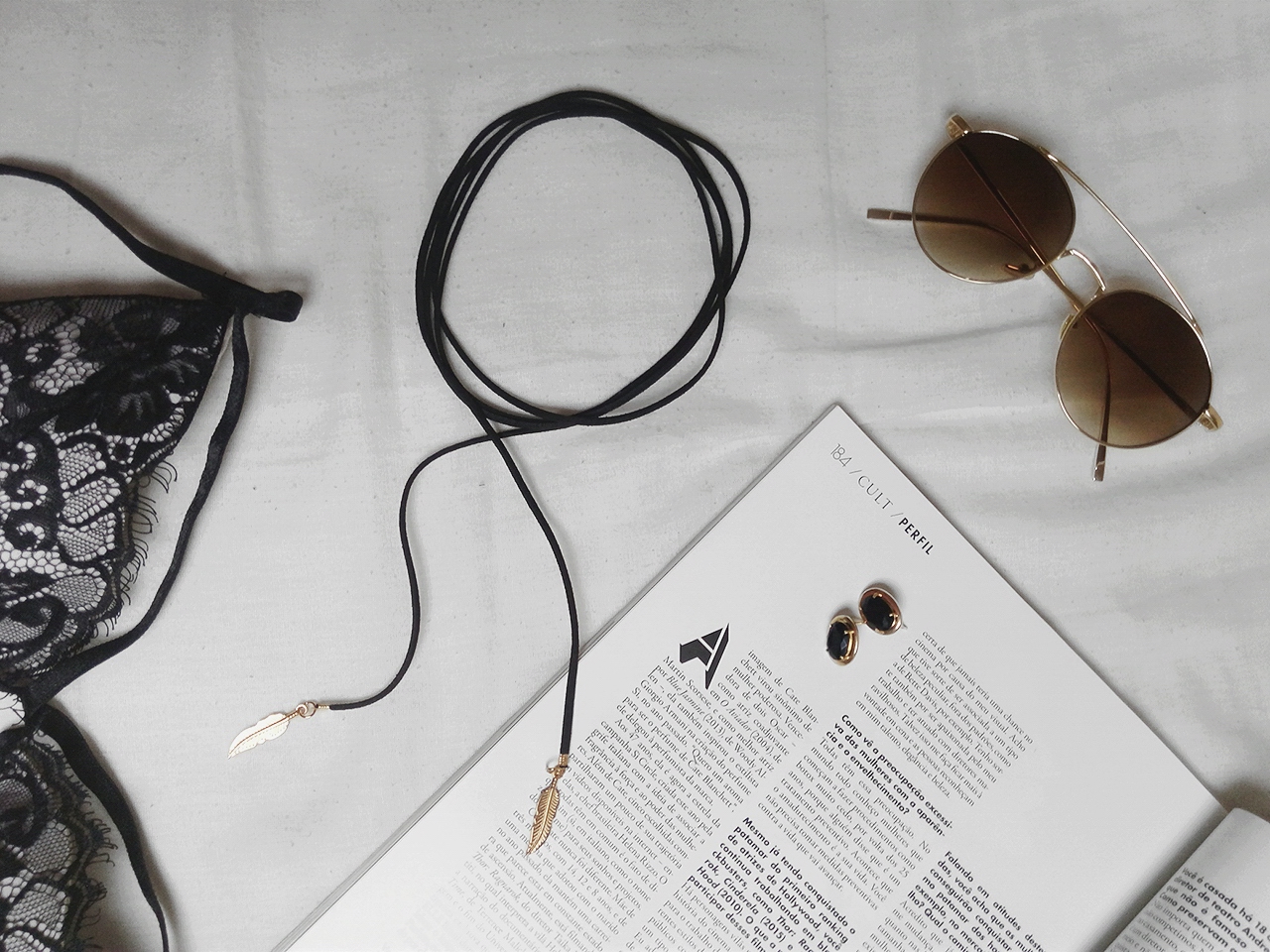 Choker | Necklace | Lace Bra | Sunglasses | Fashion | Zaful | https://cademeuchapeu.com